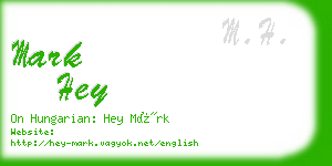 mark hey business card